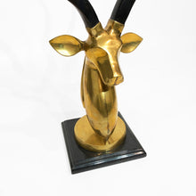 Load image into Gallery viewer, Brass Antelope Head Sculpture
