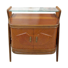 Load image into Gallery viewer, Pair of 1950s Scandinavian Bedside Tables with Glass Shelves
