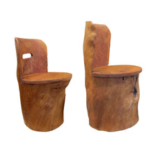 Load image into Gallery viewer, Pair of Mid-Century Swedish Pine Kubbestol Stools
