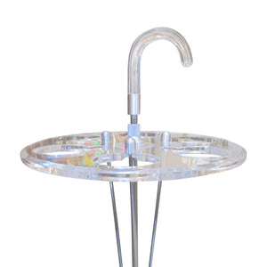 1970s French Perspex & Chrome Umbrella Stand