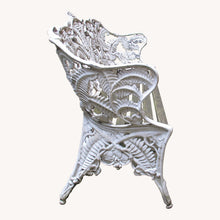 Load image into Gallery viewer, Decorative Swedish Garden Bench, Mid-Century, Foliate Design
