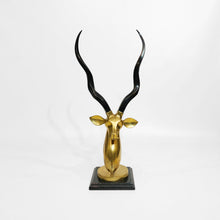 Load image into Gallery viewer, Brass Antelope Head Sculpture
