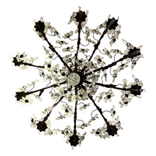Load image into Gallery viewer, French 10-Branch Floral Crystal Chandelier, Attributed to Maison Bagués, Circa 1940s–1950s
