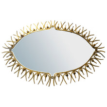 Load image into Gallery viewer, Large Mid-Century Gilt Wrought Iron Sunburst Mirror, Spanish
