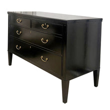 Load image into Gallery viewer, Swedish Early 1900s Black Chest of Drawers with Original Brass Hardware
