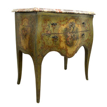 Load image into Gallery viewer, French Painted Chest of Drawers, 1920s, Neoclassical Style with Marble Top
