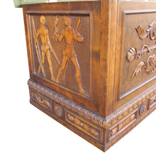 Load image into Gallery viewer, Mid-century Swedish Bench - Coffer - Blanket Box with Carvings
