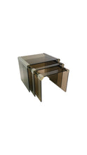 Load image into Gallery viewer, Gallotti &amp; Radice ‘Tris’ T35 Smoked Glass Nesting Tables
