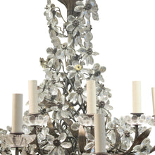 Load image into Gallery viewer, French 24-Branch Floral Crystal Chandelier, Attributed to Maison Bagués, Circa 1940s–1950s
