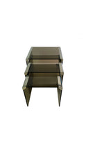 Load image into Gallery viewer, Gallotti &amp; Radice ‘Tris’ T35 Smoked Glass Nesting Tables

