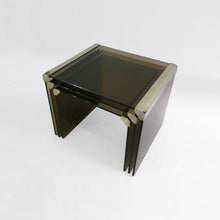 Load image into Gallery viewer, Gallotti &amp; Radice ‘Tris’ T35 Smoked Glass Nesting Tables
