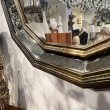 Load image into Gallery viewer, Large Octagonal Brass-Clad Mirror in the Style of Rodolfo Dubarry, 1960s–70s

