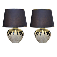 Load image into Gallery viewer, Pair of Italian Tulip-Shaped Ceramic Table Lamps, Circa 1970s
