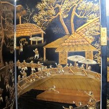 Load image into Gallery viewer, 1950s Chinese Six-Panel Lacquered Room Divider with Reliefs
