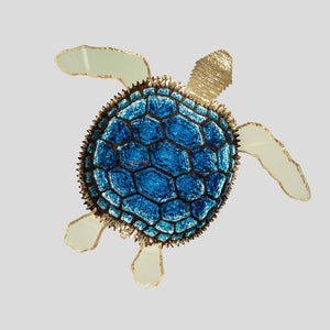 Blue Turtle illuminating sculpture by Campanella