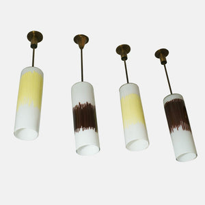 Set of 4 Massimo Vignelli suspension lights