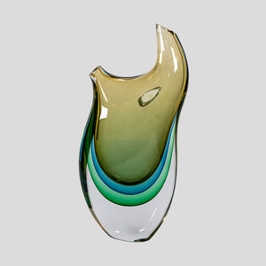 Vaso a sbuffo art glass free form vase by Silvano Signoretto