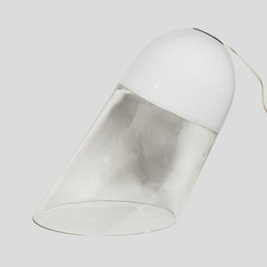 White and clear glass Vistosi table lamp