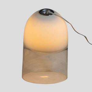 White and clear glass Vistosi table lamp