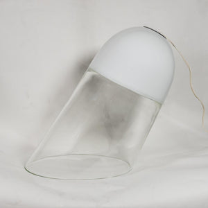 White and clear glass Vistosi table lamp