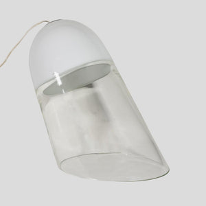 White and clear glass Vistosi table lamp