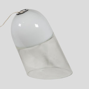 White and clear glass Vistosi table lamp