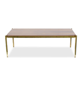 Rosewood and brass Osvaldo design coffee table