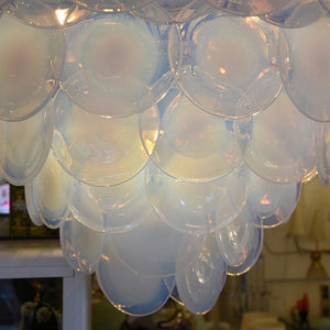 1960s Vistosi opaline colour disc chandelier