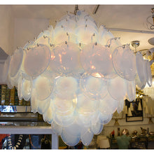 Load image into Gallery viewer, 1960s Vistosi opaline colour disc chandelier
