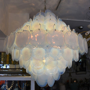 1960s Vistosi opaline colour disc chandelier