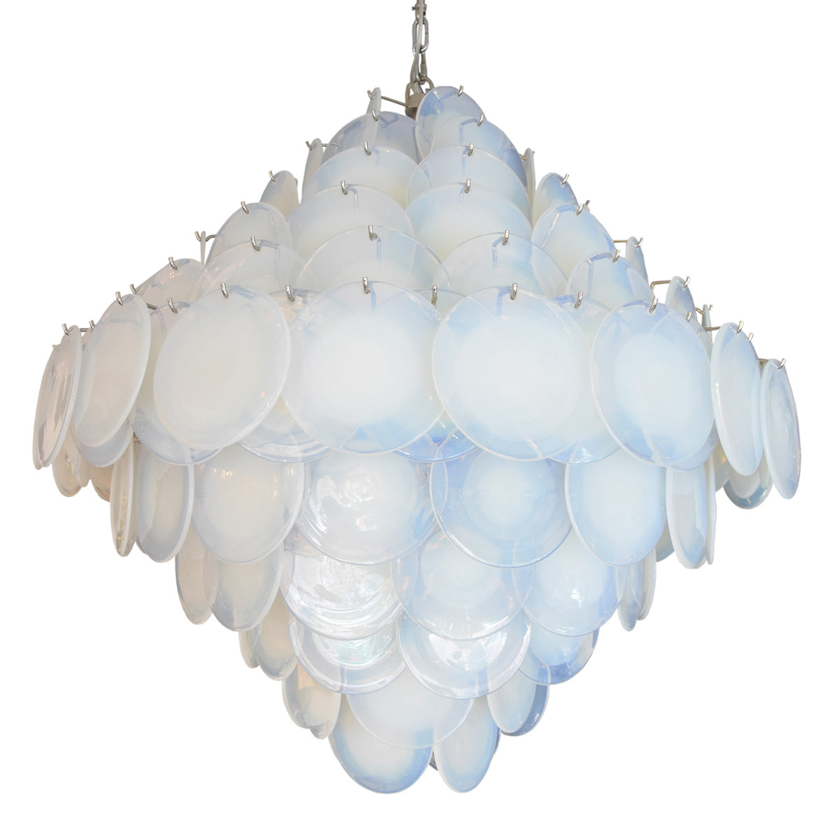 1960s Vistosi opaline colour disc chandelier