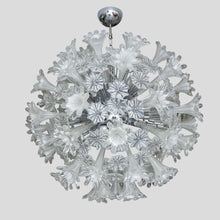 Load image into Gallery viewer, Venini Esprit clear and silver glass ceiling light
