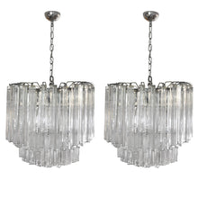 Load image into Gallery viewer, Pair of Venini Triedri glass ceiling light
