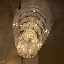 Load image into Gallery viewer, 1960s large ceiling light Piastre attributed to Venini
