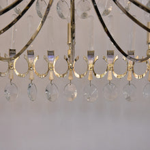 Load image into Gallery viewer, A large silver plated Gaetano Sciolari chandelier
