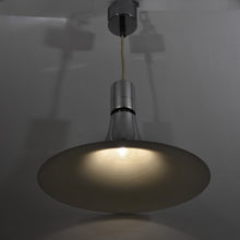 Load image into Gallery viewer, Chrome Metal suspension light designed by Franco Albini
