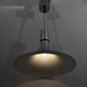 Chrome Metal suspension light designed by Franco Albini