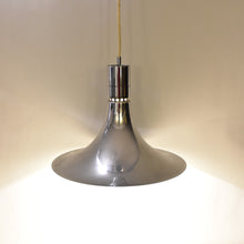 Load image into Gallery viewer, Chrome Metal suspension light designed by Franco Albini
