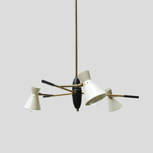 1950s articulating shades ceiling light att. luigi sarfati