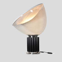 Load image into Gallery viewer, Taccia table lamp black white chrome clear glass by Flos
