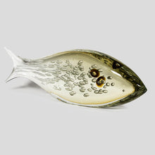 Load image into Gallery viewer, Amber and Mink Bullicante glass fish sculpture by Alberto Dona
