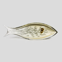 Load image into Gallery viewer, Amber and Mink Bullicante glass fish sculpture by Alberto Dona
