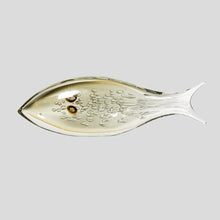 Load image into Gallery viewer, Amber and Mink Bullicante glass fish sculpture by Alberto Dona
