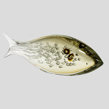 Load image into Gallery viewer, Amber and Mink Bullicante glass fish sculpture by Alberto Dona
