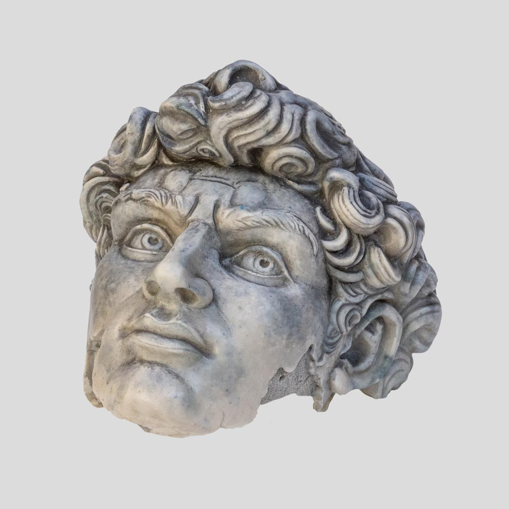 Head of David fiberglass sculpture
