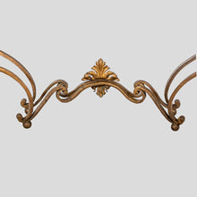 Load image into Gallery viewer, Gilt wrought iron console table attributed to Gilbert Poillerat
