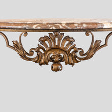 Load image into Gallery viewer, Gilt wrought iron console table attributed to Gilbert Poillerat
