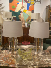 Load image into Gallery viewer, 1970s American Pair of Lucite Table lamps attributed to Charles Hollis Jones
