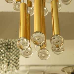 A pair of sciolari ceiling lights