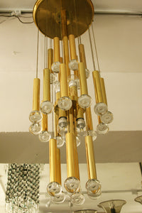 A pair of sciolari ceiling lights